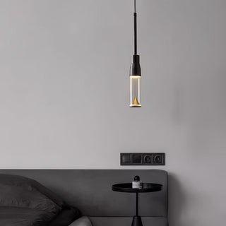 Solara Lampe suspendue en acrylique avec plaque de chapeau chromée moderne