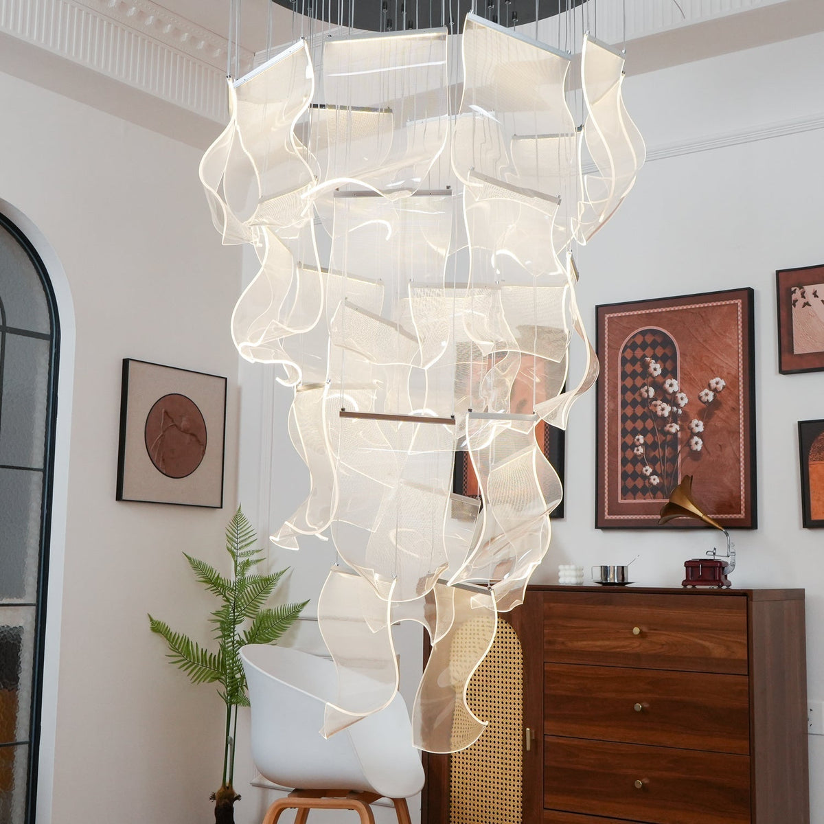 Lucora Lustre Acrylic LED Abstract Floating