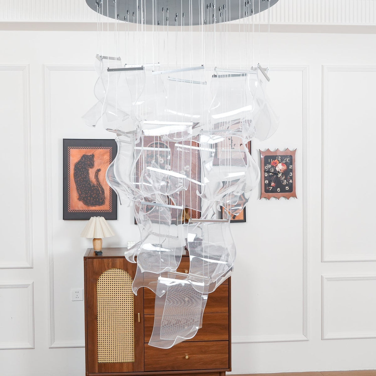 Lucora Lustre Acrylic LED Abstract Floating