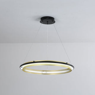 Erveliel Lustre Rond Métal Minimaliste Moderne