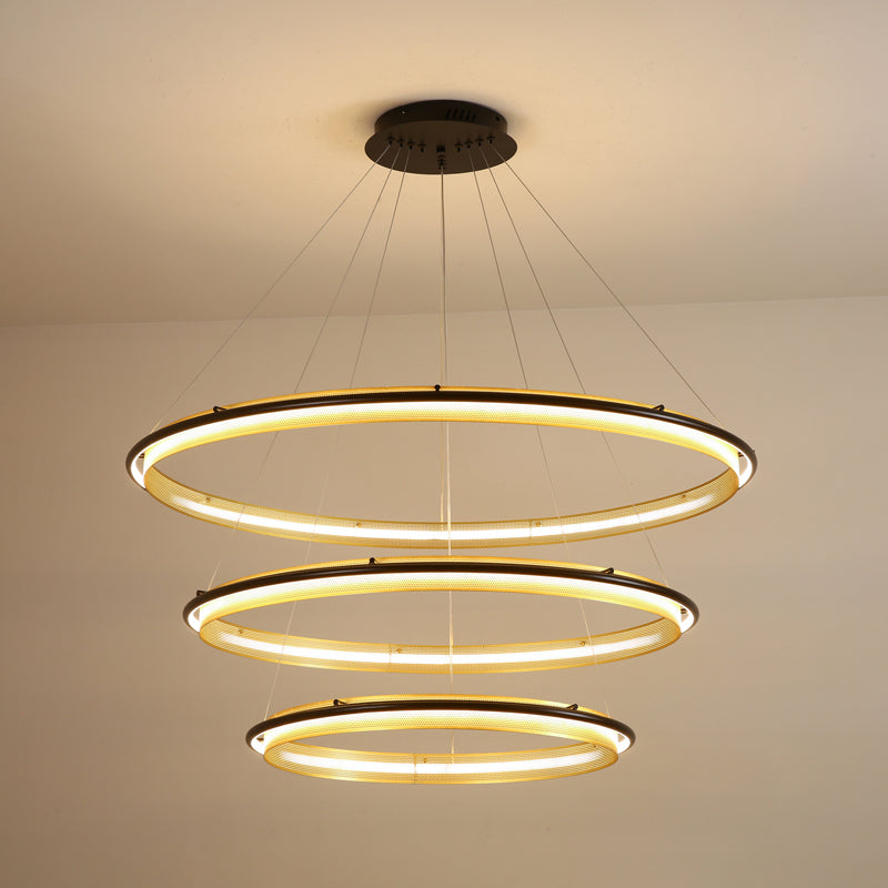 Ivarana Lustre Rond Métal Minimaliste Moderne