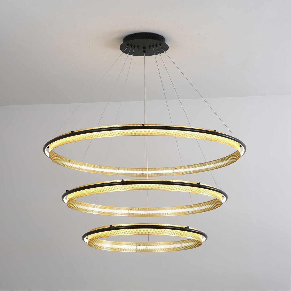 Ivarana Lustre Rond Métal Minimaliste Moderne