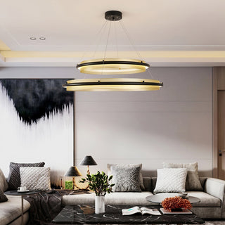 Erveliel Lustre Rond Métal Minimaliste Moderne