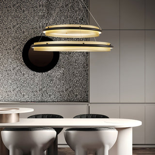 Erveliel Lustre Rond Métal Minimaliste Moderne