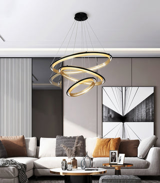 Erveliel Lustre Rond Métal Minimaliste Moderne