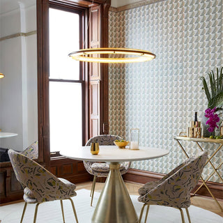 Erveliel Lustre Rond Métal Minimaliste Moderne