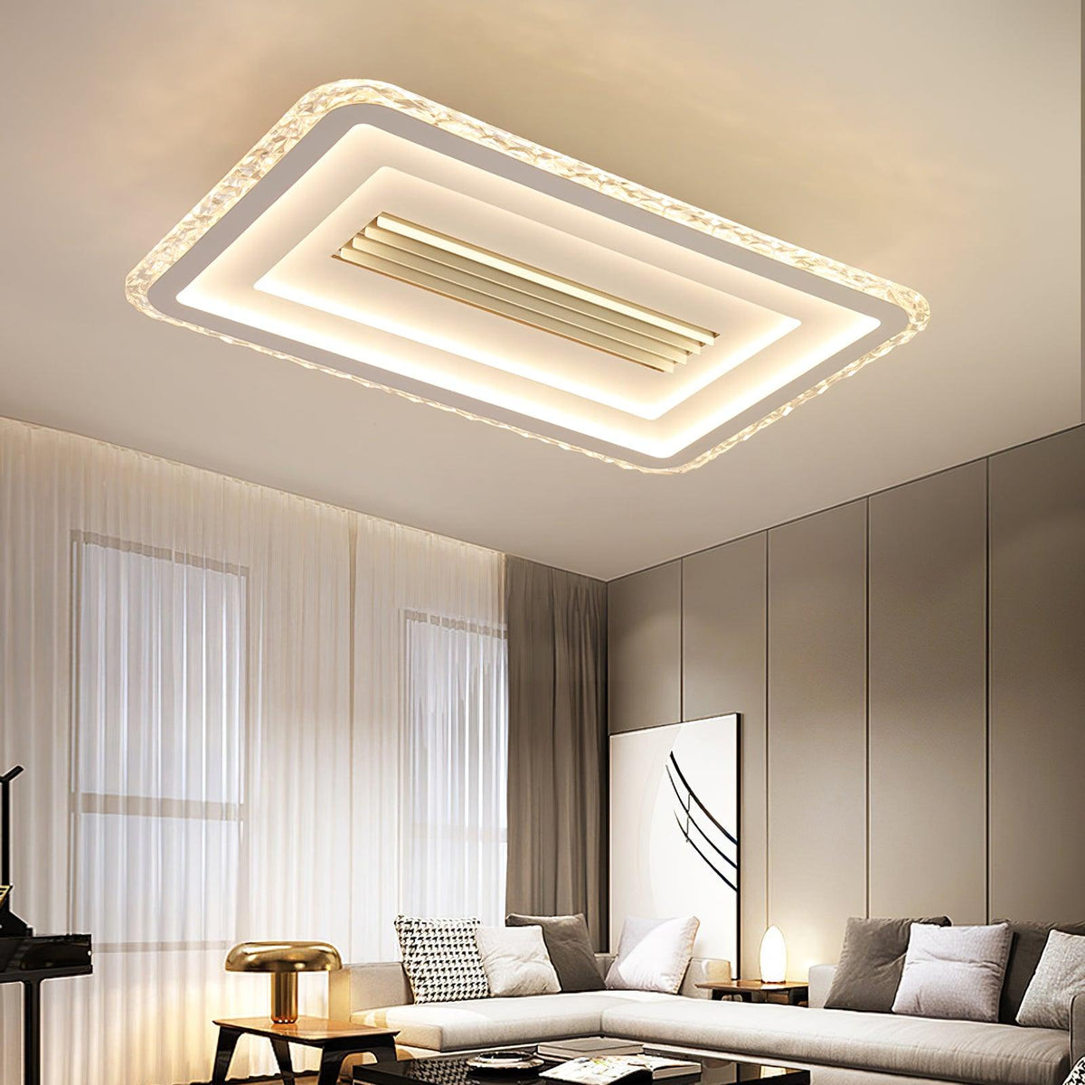 Brenaria Lampe Plafonnier Rectangulaire Ultra-Fine Minimaliste Moderne