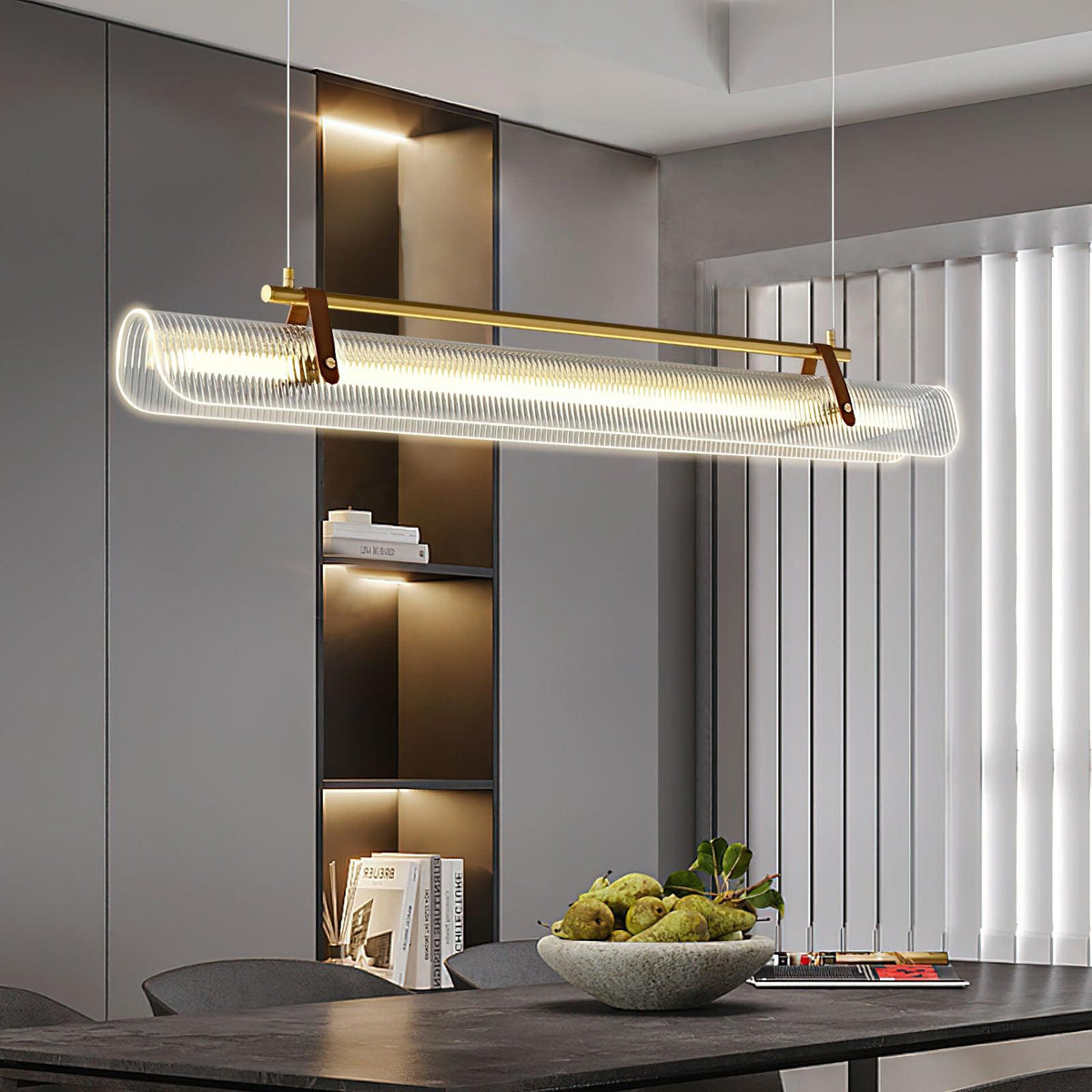Florelle Suspension Lampe Acrylique Linéaire Moderne pour Salle à Manger