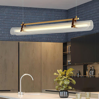 Lustra Suspension Lampe Acrylique Linéaire Moderne pour Salle à Manger