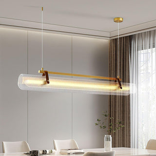 Lustra Suspension Lampe Acrylique Linéaire Moderne pour Salle à Manger