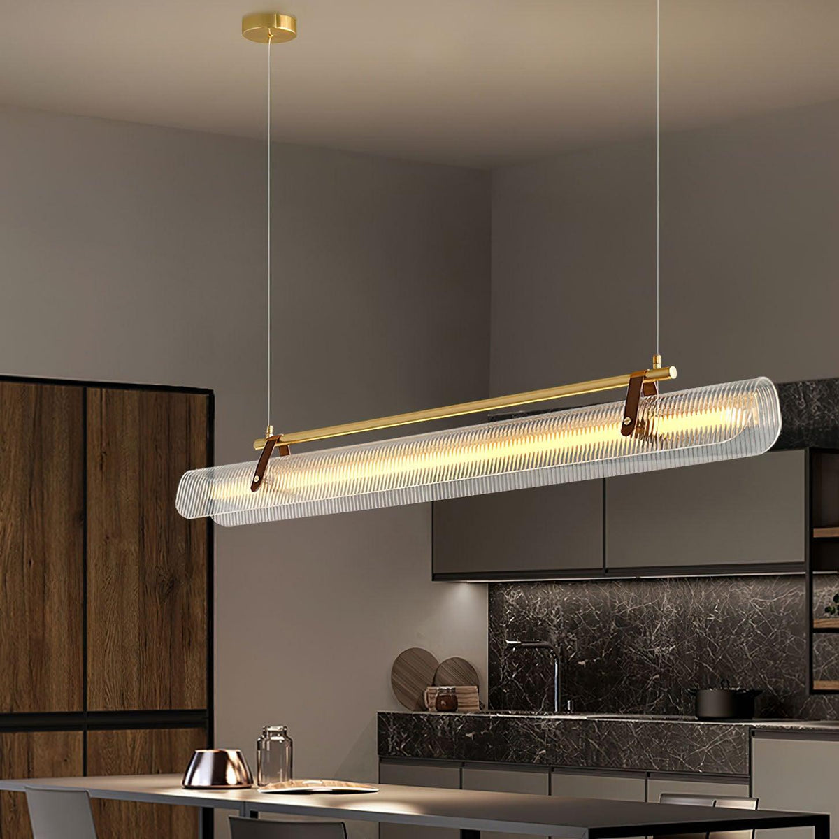 Florelle Suspension Lampe Acrylique Linéaire Moderne pour Salle à Manger