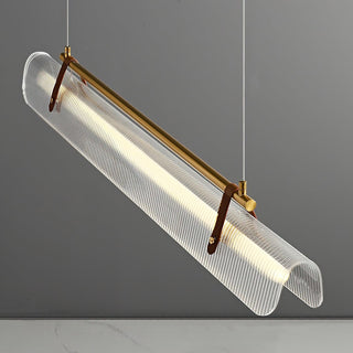 Lustra Suspension Lampe Acrylique Linéaire Moderne pour Salle à Manger