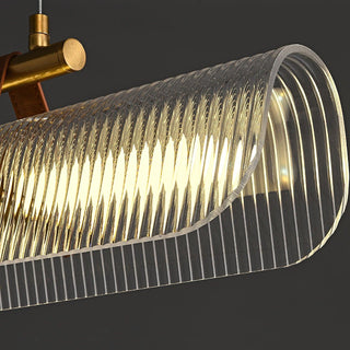 Lustra Suspension Lampe Acrylique Linéaire Moderne pour Salle à Manger