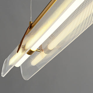 Lustra Suspension Lampe Acrylique Linéaire Moderne pour Salle à Manger