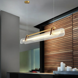 Lustra Suspension Lampe Acrylique Linéaire Moderne pour Salle à Manger