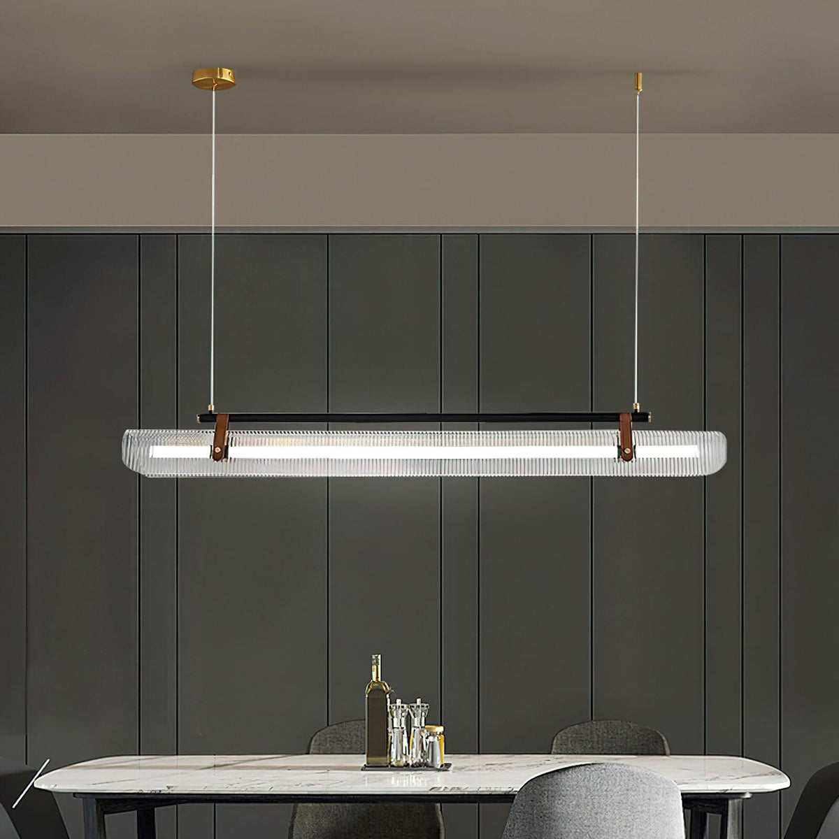Florelle Suspension Lampe Acrylique Linéaire Moderne pour Salle à Manger