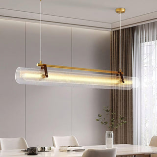 Lustra Suspension Lampe Acrylique Linéaire Moderne pour Salle à Manger