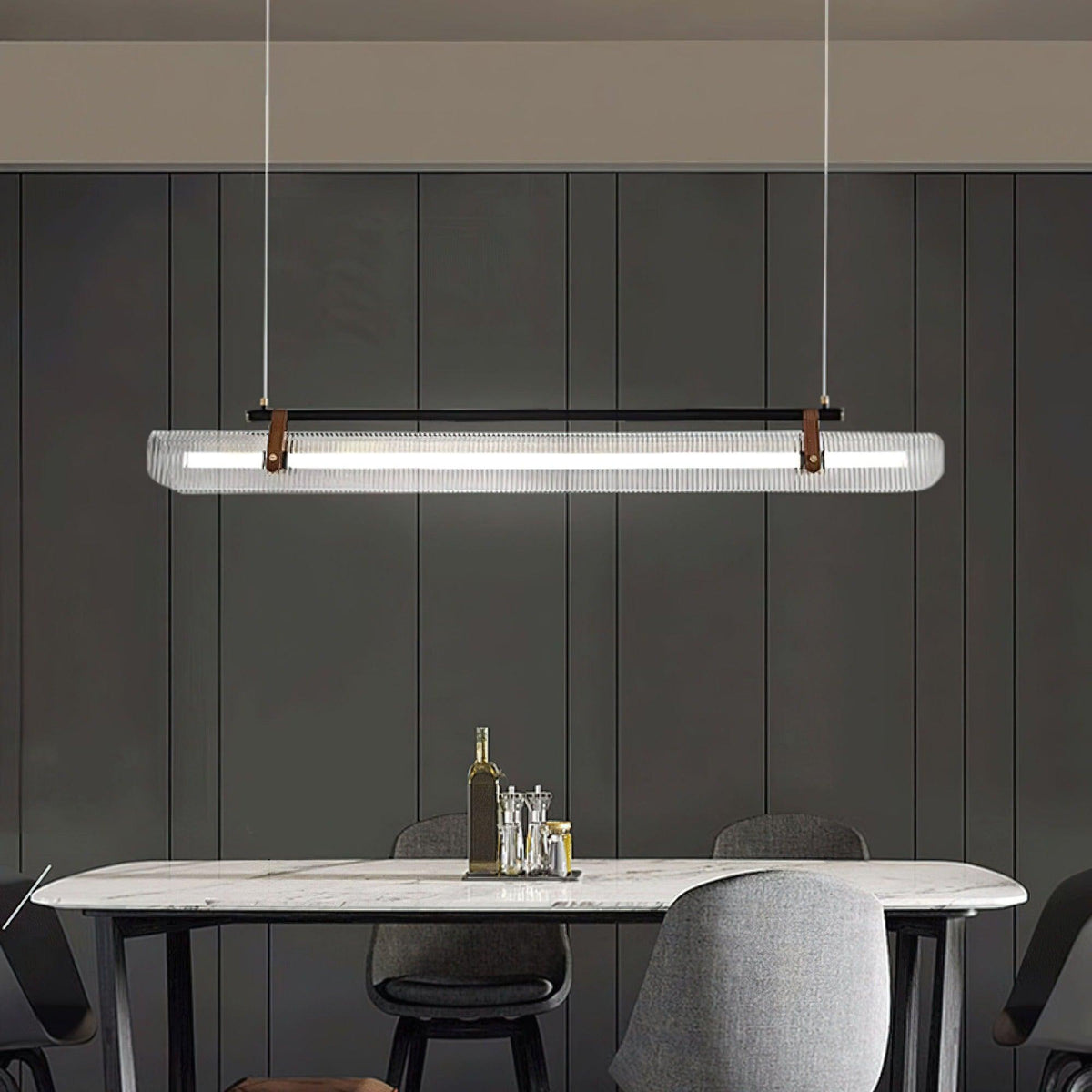 Florelle Suspension Lampe Acrylique Linéaire Moderne pour Salle à Manger