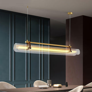 Lustra Suspension Lampe Acrylique Linéaire Moderne pour Salle à Manger
