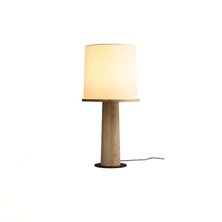 Rinirielle Lampe de Table Contemporaine en Bois Et Tissu