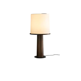 Rinirielle Lampe de Table Contemporaine en Bois Et Tissu