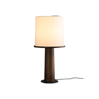 Rinirielle Lampe de Table Contemporaine en Bois Et Tissu