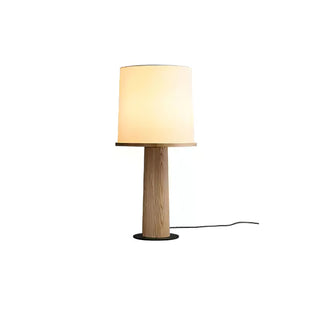 Rinirielle Lampe de Table Contemporaine en Bois Et Tissu