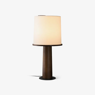 Rinirielle Lampe de Table Contemporaine en Bois Et Tissu