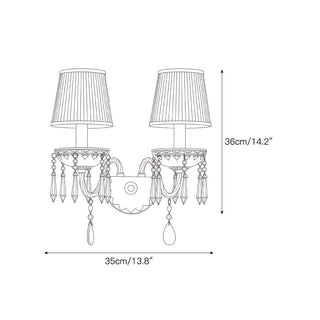 Renelise Applique murale double en cristal