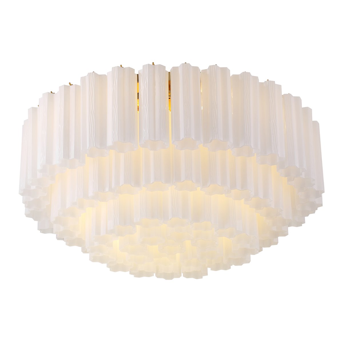 Nostix Plafonnier en Tube de Verre Superposé Ambre-Cielum