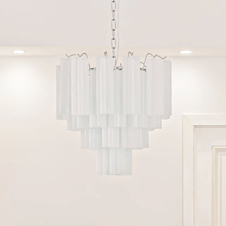 Aurora Lustre Blanc Tubes Superposés