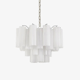 Aurora Lustre Blanc Tubes Superposés