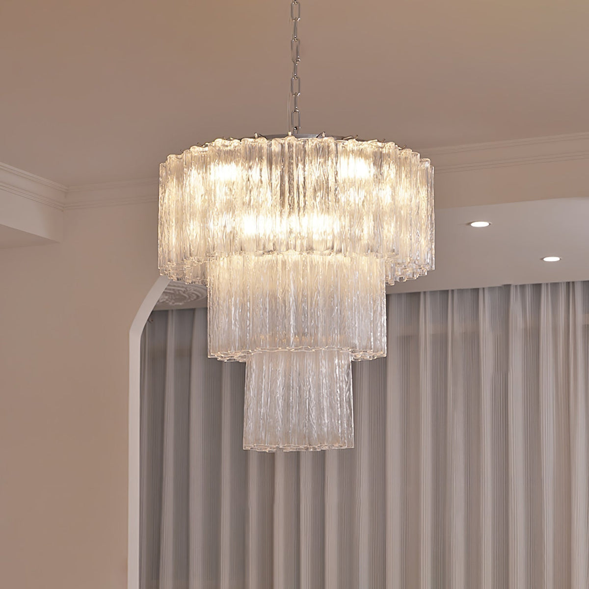 Miriora Lustre Blanc Tubes Superposés