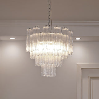 Aurora Lustre Blanc Tubes Superposés