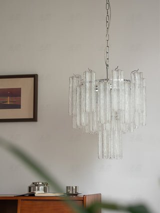 Aurora Lustre Blanc Tubes Superposés