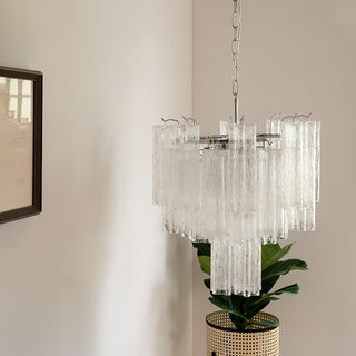 Aurora Lustre Blanc Tubes Superposés