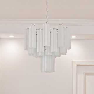 Aurora Lustre Blanc Tubes Superposés