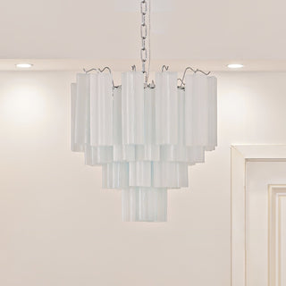 Aurora Lustre Blanc Tubes Superposés