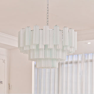Aurora Lustre Blanc Tubes Superposés