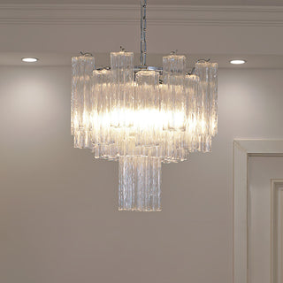 Aurora Lustre Blanc Tubes Superposés
