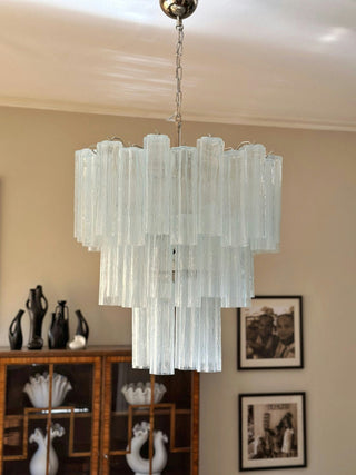Aurora Lustre Blanc Tubes Superposés