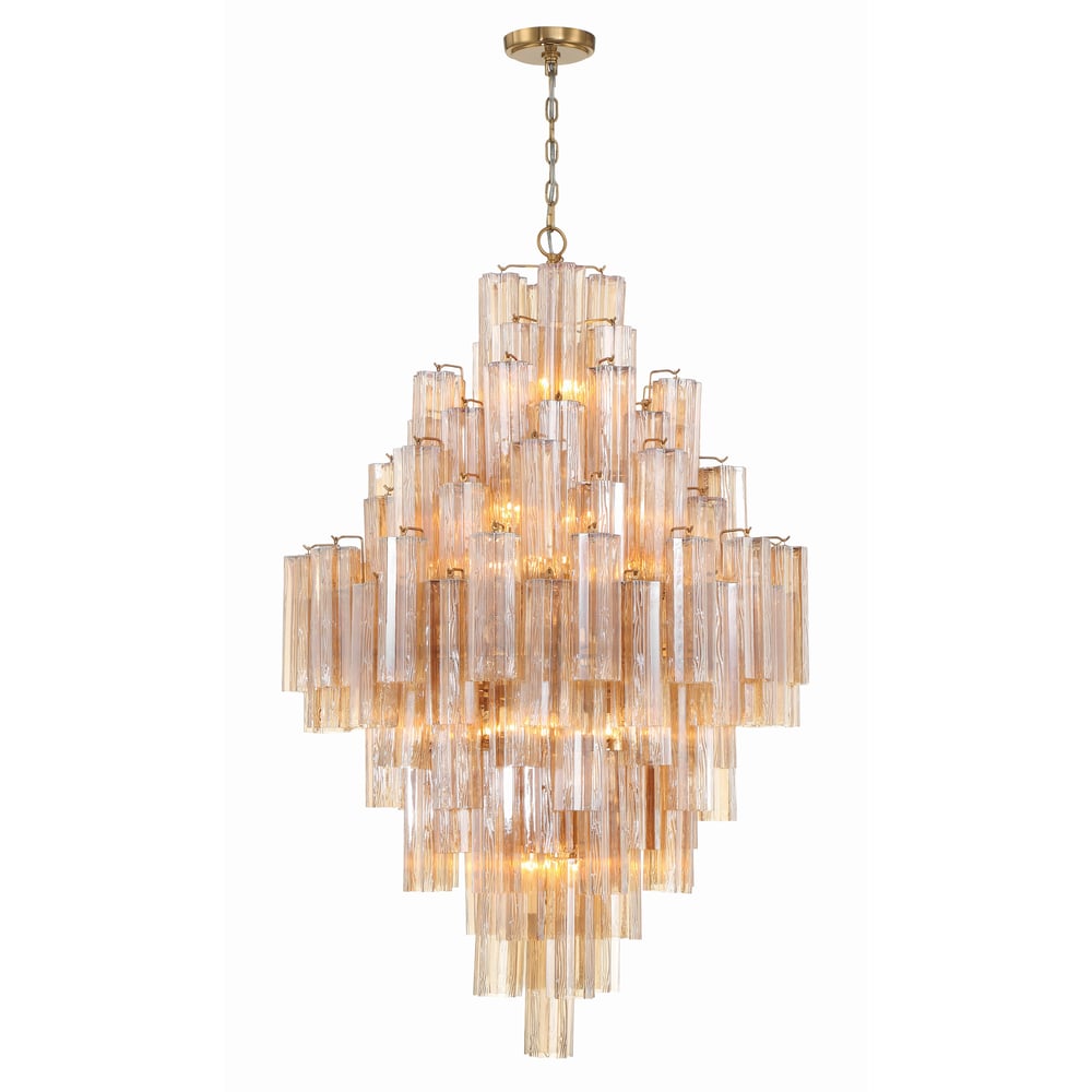 Zenith Lustre en Tube de Verre Superposé Ambrer