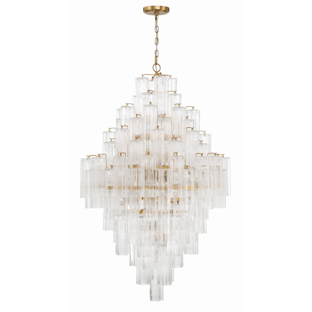 Zenith Lustre en Tube de Verre Superposé Ambrer