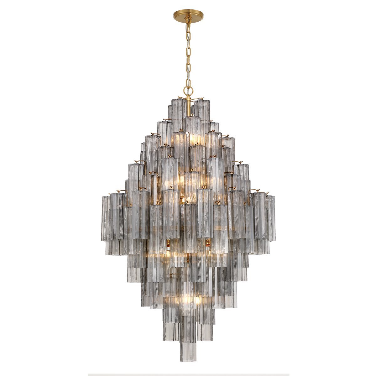 Zenith Lustre en Tube de Verre Superposé Ambrer
