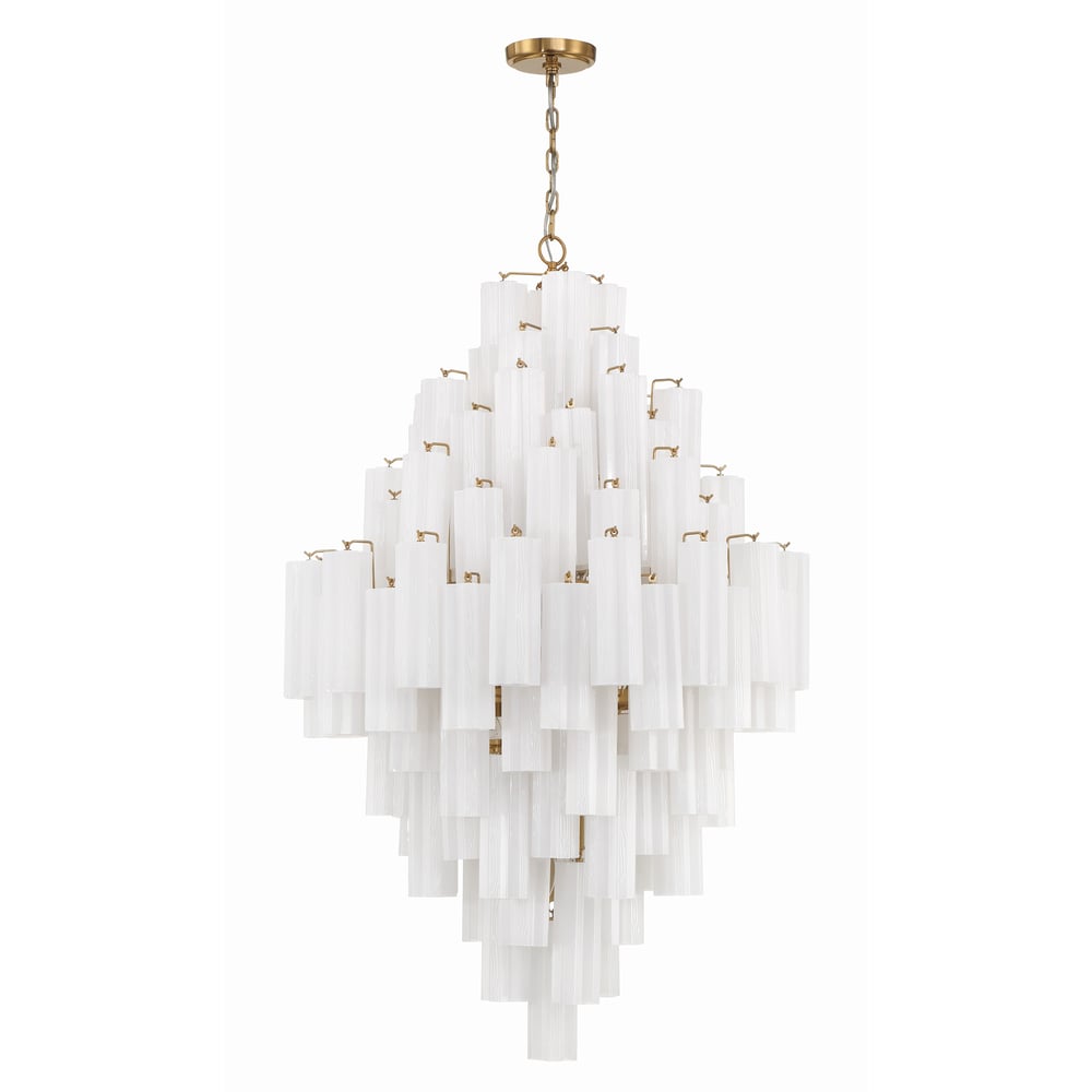 Zenith Lustre en Tube de Verre Superposé Ambrer