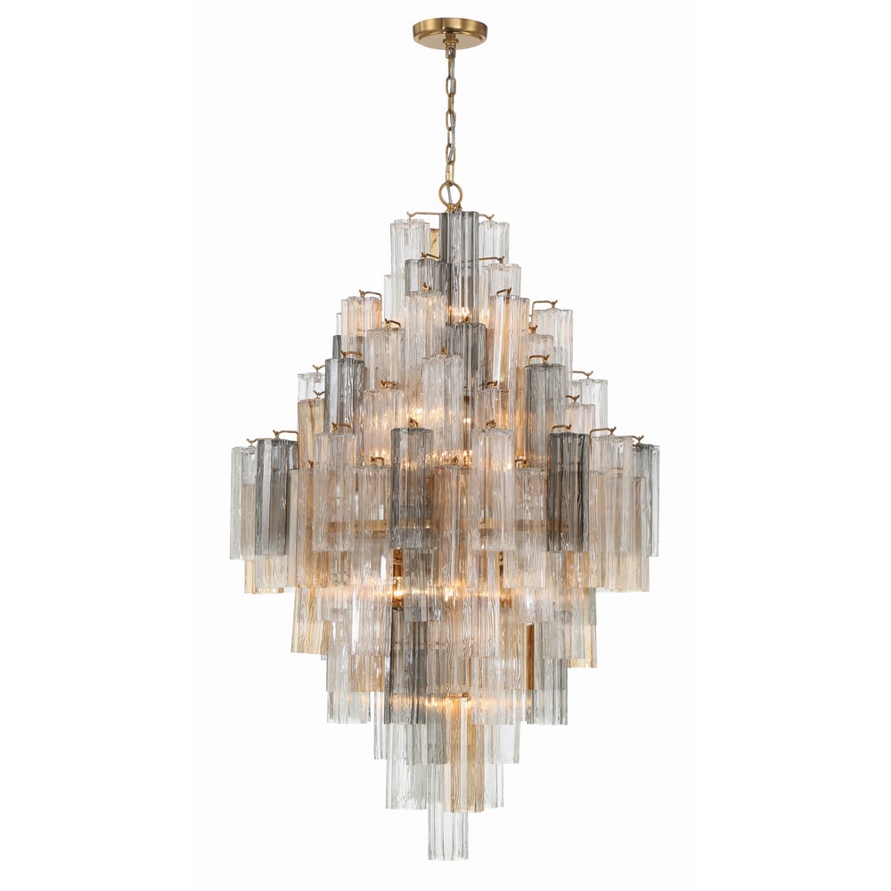 Zenith Lustre en Tube de Verre Superposé Ambrer