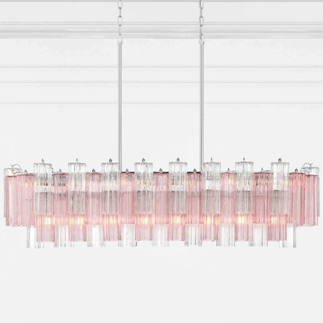 Sylva Lustre en Tube de Verre Superposé Ambre