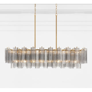 Sylva Lustre en Tube de Verre Superposé Ambre