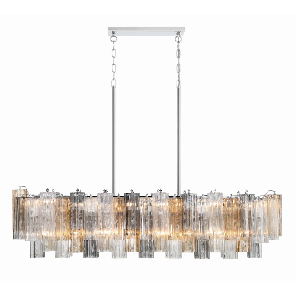 Sylva Lustre en Tube de Verre Superposé Ambre