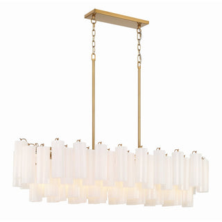 Sylva Lustre en Tube de Verre Superposé Ambre